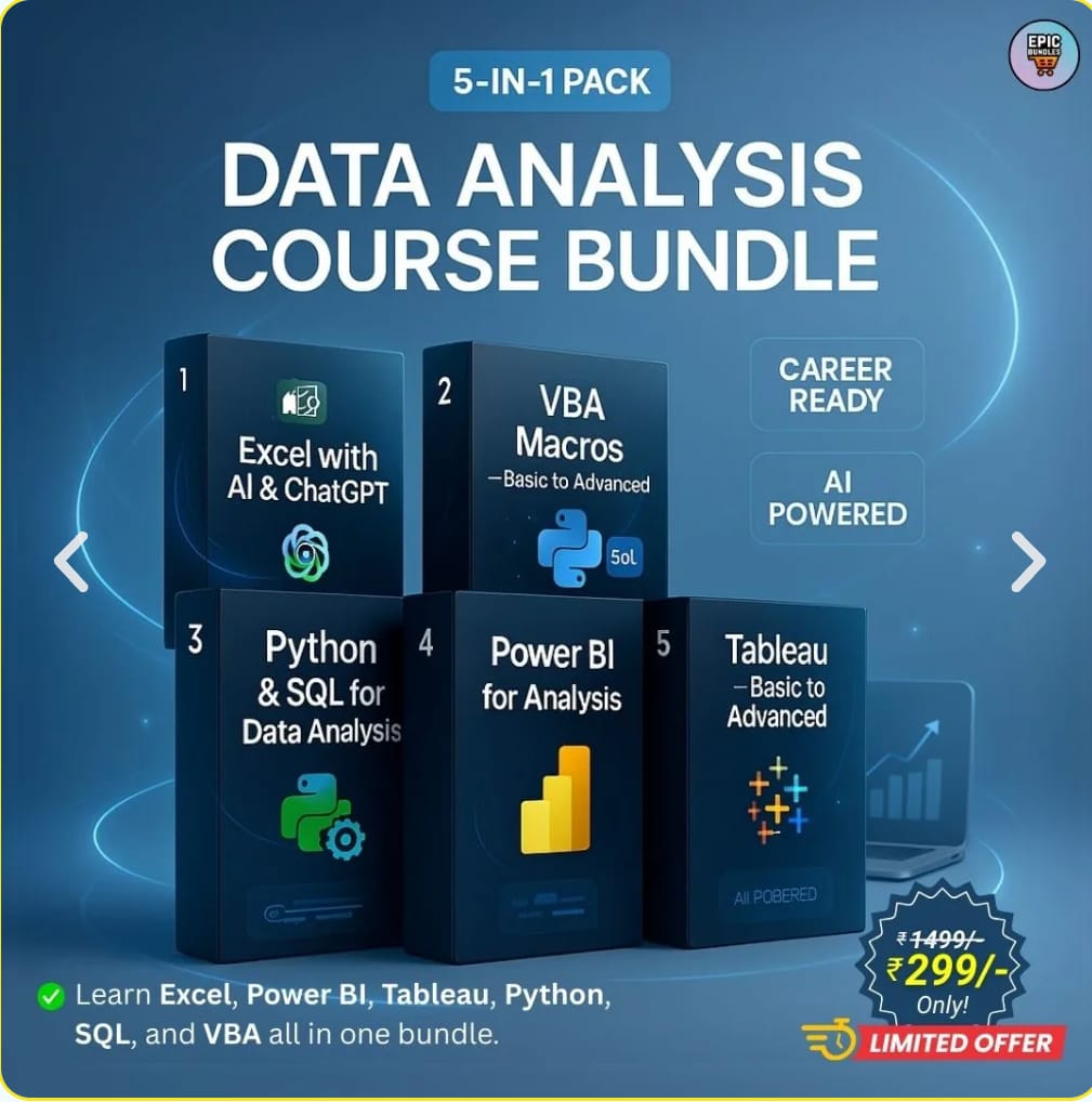 5-in-1 Data Analysis Course Bundle