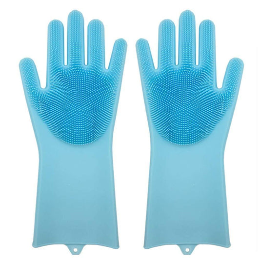 Multipurpose Silicone Scrubbing Gloves – For Dishwashing, Pet Grooming & Car Cleaning