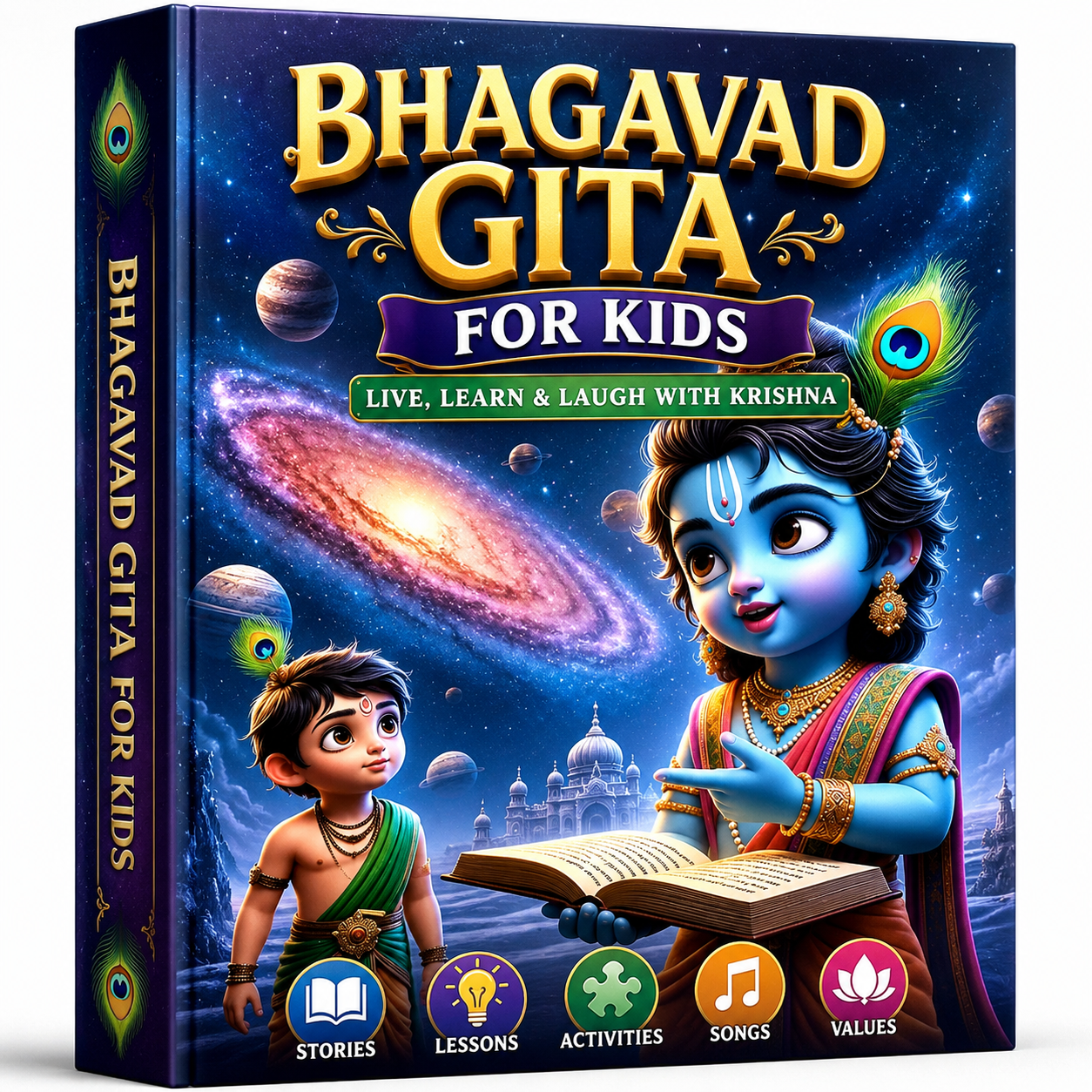 Bhagavad Gita for Kids + Free Coloring Book + Free Wall Art