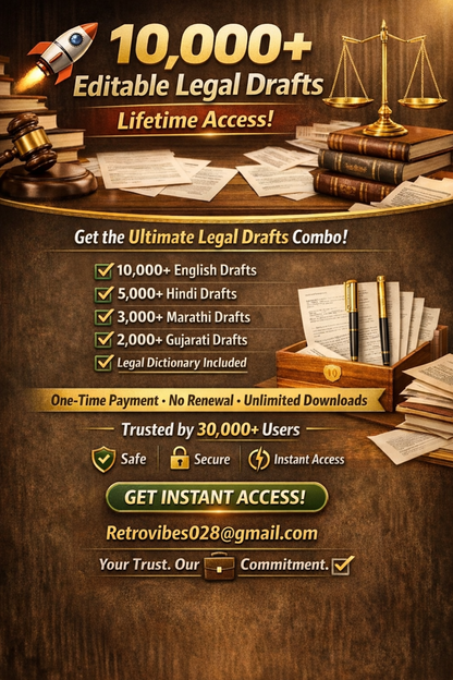 Legal Drafts Combo: 10,000+ Ready-to-Use Legal Drafts – 100% Editable (MS Word & PDF)