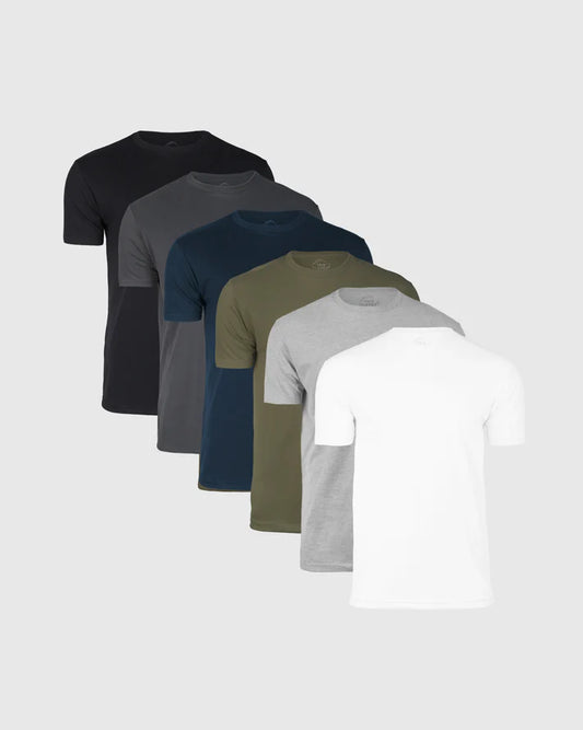 Everyday Basics Plain T-shirt Combo (Pack of 4 Black, White, Grey, Navy)